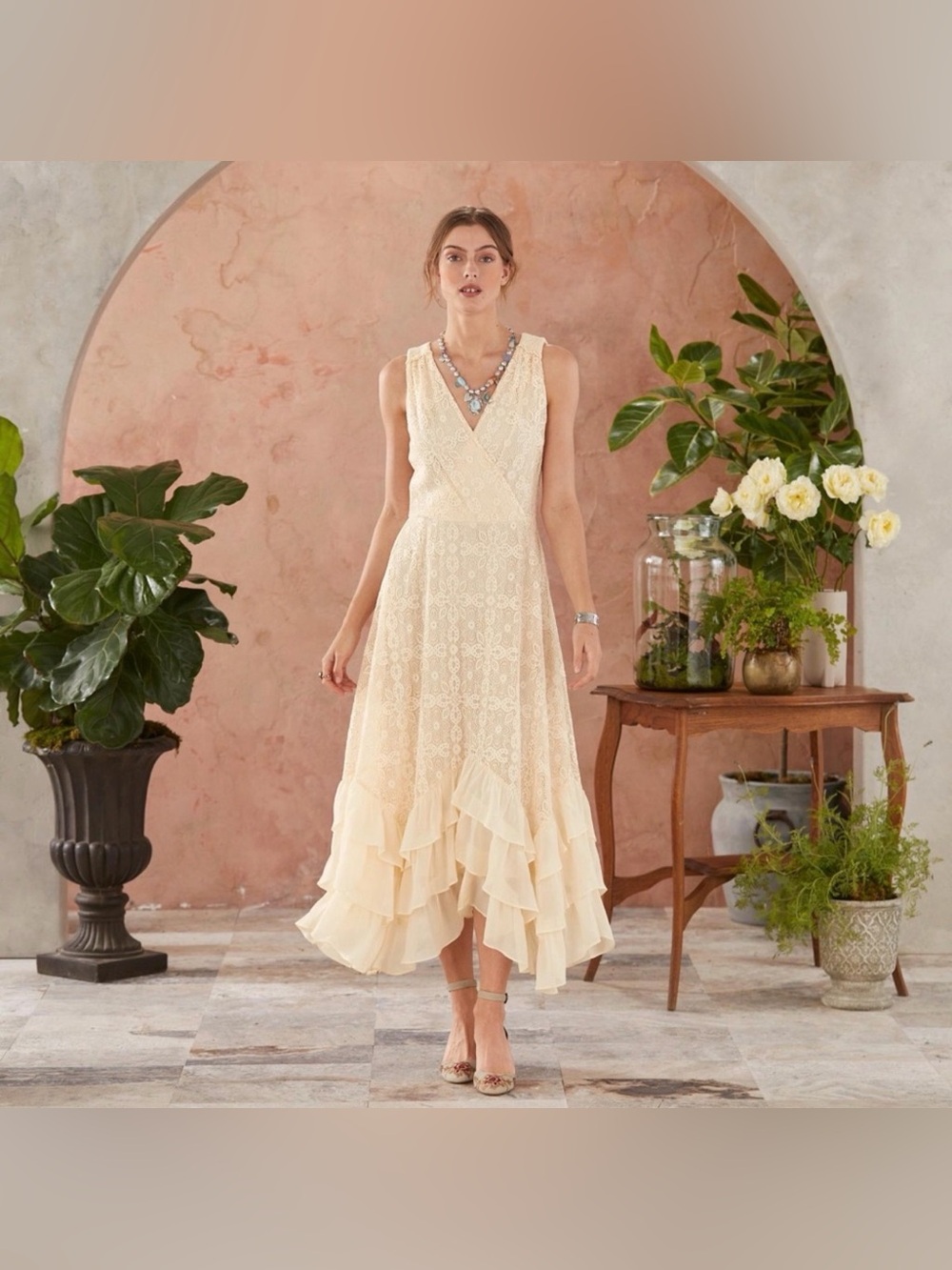 Sundance Champs De Fleur Sleeveless Maxi Dress